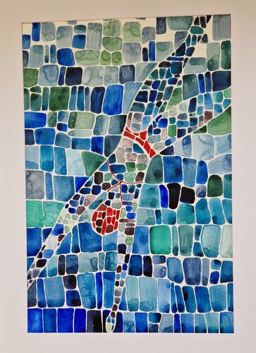 Kopfsprung van Gabriele Wöllhaf, Schilderij te koop op Singulart