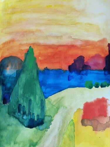 Landschaft de Gabriele Wöllhaf, Pintura a la venta en Singulart