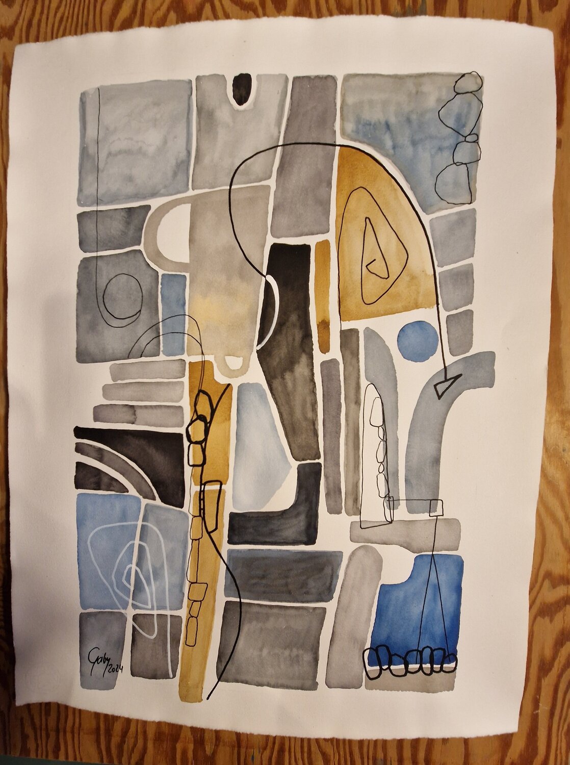 O du Fröhliche Gabriele Wöllhaf Dipinto originale in vendita