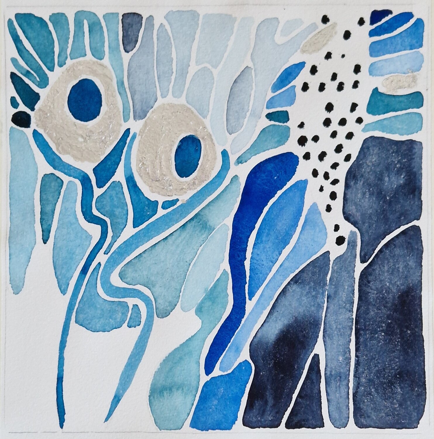 Zwischenräume 42 Gabriele Wöllhaf Peinture originale à vendre