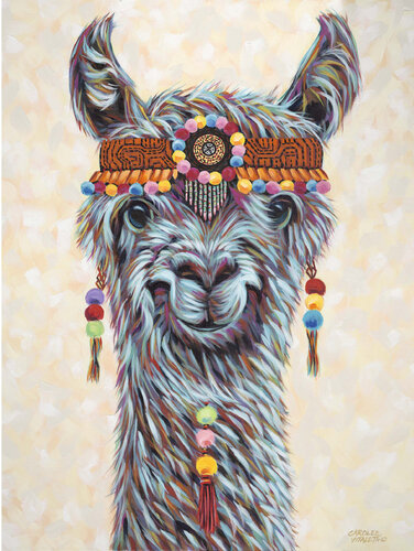 Hippie Llama von Carolee Vitaletti, Malerei kaufen auf Singulart