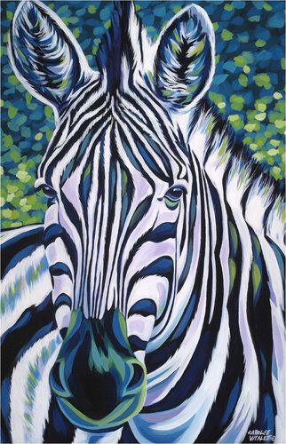 Majestic African Zebra de Carolee Vitaletti, Pintura a la venta en Singulart