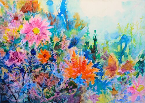 Floral landscape II von Vida Göhlmann, Malerei kaufen auf Singulart