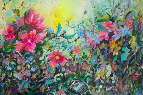 Floral landscape IV von Vida Göhlmann, Malerei kaufen auf Singulart