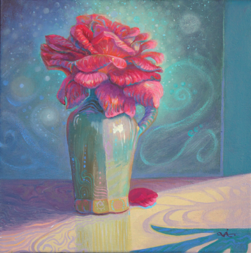 The Rose and its aura! von Vida Göhlmann, Malerei kaufen auf Singulart