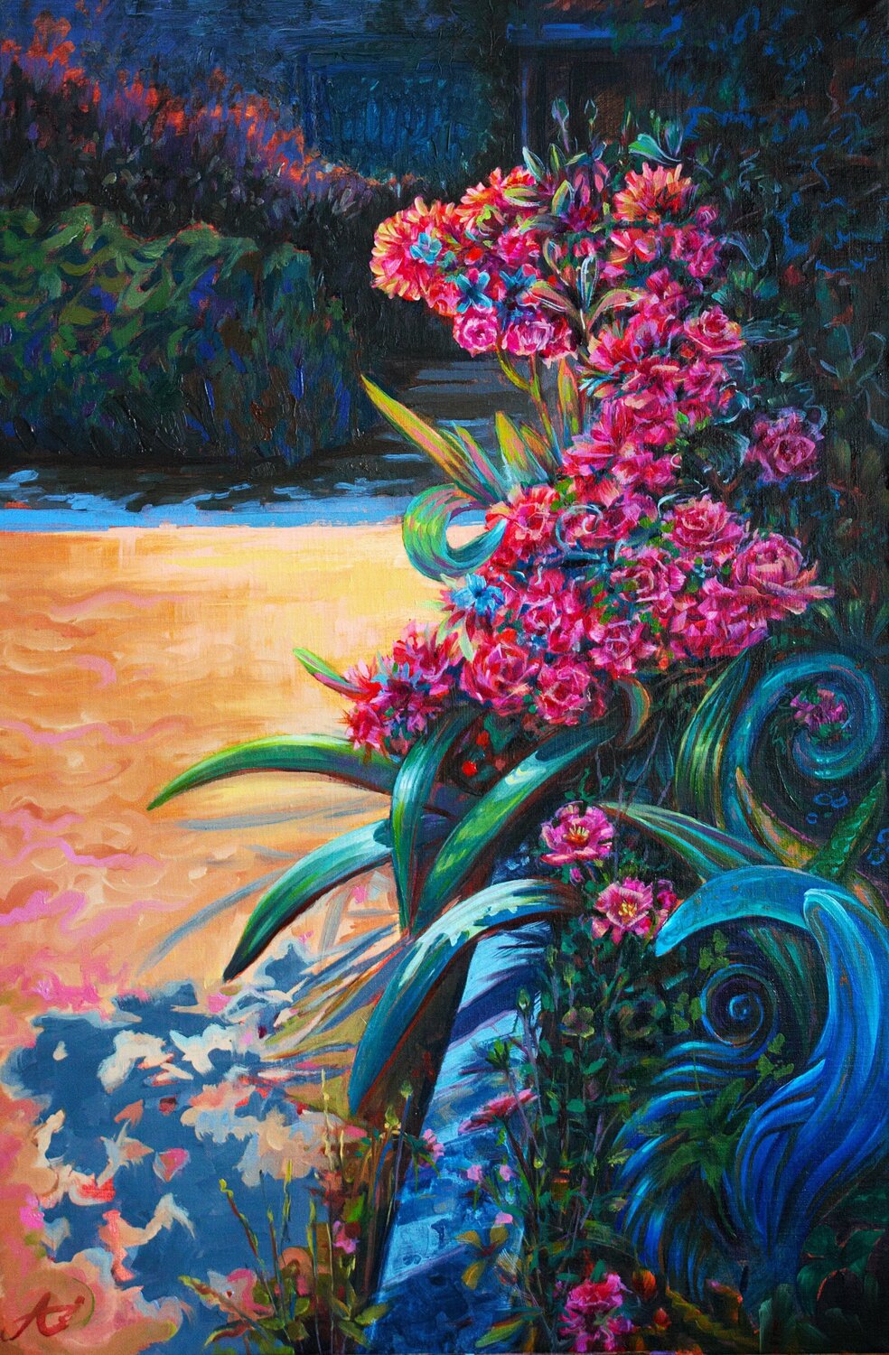 The "Symphony of Blooms" Vida Göhlmann Originalgemälde zu verkaufen