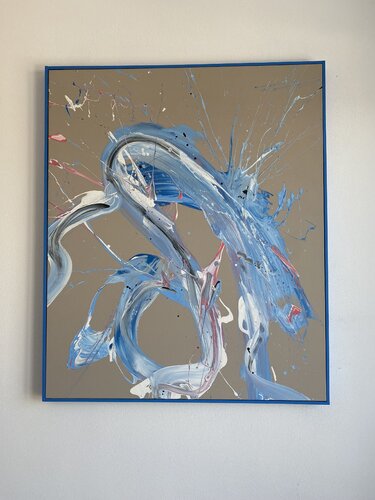 Splash in blue by Fabian Braun, Painting for Sale on Singulart