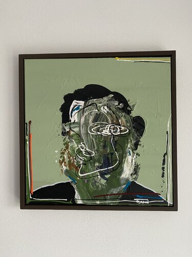 Distorted Green by Fabian Braun, Painting for Sale on Singulart