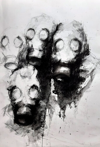 Masques à Gaz van Greyg, Tekening te koop op Singulart