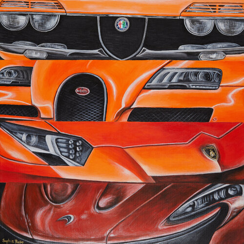 Orange You Glad To See Me by Sophia Rose, Painting for Sale on Singulart