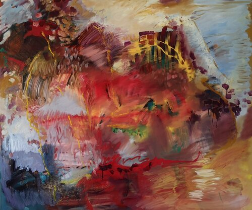 2021/10/18 (der Herbst in all seiner Pracht) van Maritta Weber, Schilderij te koop op Singulart
