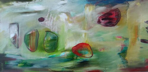 2015/08/12 (Landschaft mit Einschlüssen) van Maritta Weber, Schilderij te koop op Singulart
