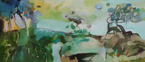 2011/08/17 (Landschaft, die ich träumte) van Maritta Weber, Schilderij te koop op Singulart