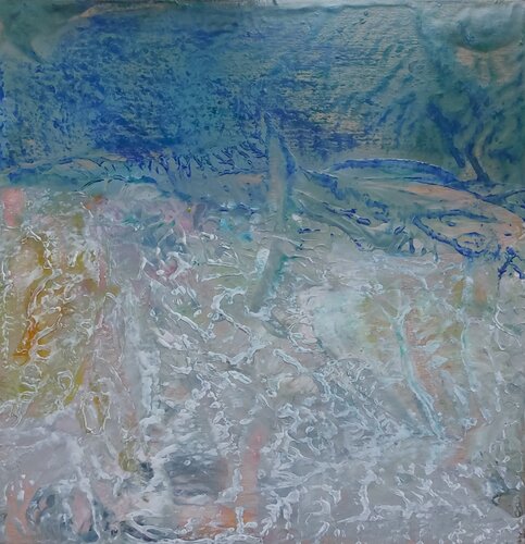 2026/01/12 Eingefrorenes Fließen van Maritta Weber, Andere media te koop op Singulart