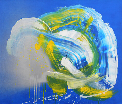 Fun blue di Eliana Sá, Pittura in vendita su Singulart