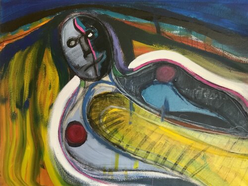 Gisant 2 by Yan Santelli, Painting for Sale on Singulart