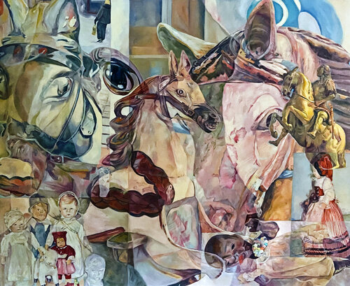 Koloniale Träume van Elmar J Kuhnert, Schilderij te koop op Singulart