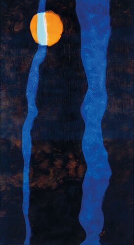 Night moon von Elmar J Kuhnert, Malerei kaufen auf Singulart