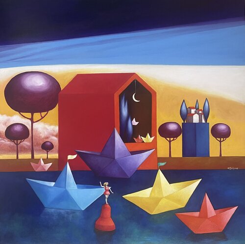 Oggi, traffico intenso von Maria Carmen Salis, Malerei kaufen auf Singulart