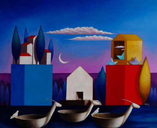 Navigando in acque tranquille von Maria Carmen Salis, Malerei kaufen auf Singulart