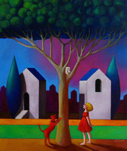 Un nuovo amico by Maria Carmen Salis, Painting for Sale on Singulart