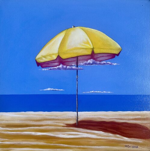 Solitario e nuvolette dispettose di Maria Carmen Salis, Pittura in vendita su Singulart