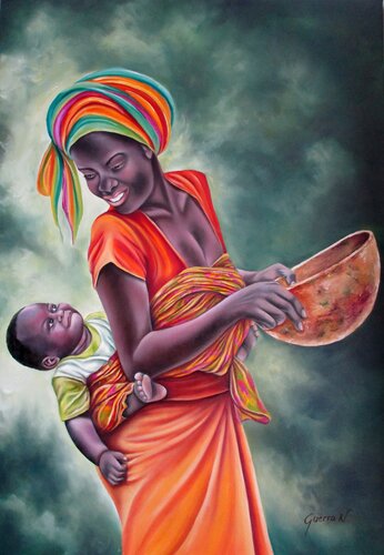 Mi pequeña compañía van Ligia Patricia Guerra Niño, Schilderij te koop op Singulart