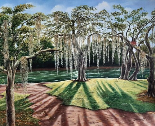 A Orillas del Fonce de Ligia Patricia Guerra Niño, Pintura a la venta en Singulart