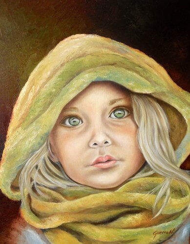 Mirada Inocente par Ligia Patricia Guerra Niño, Peinture en vente sur Singulart
