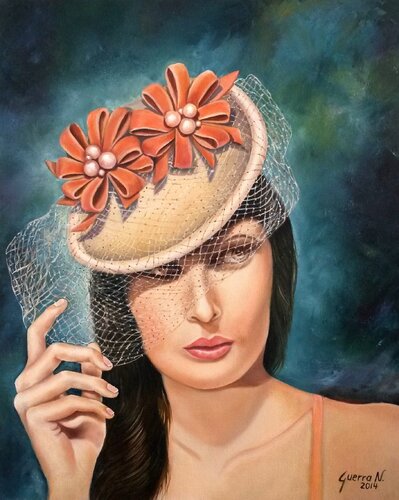 La Dama del velo van Ligia Patricia Guerra Niño, Schilderij te koop op Singulart