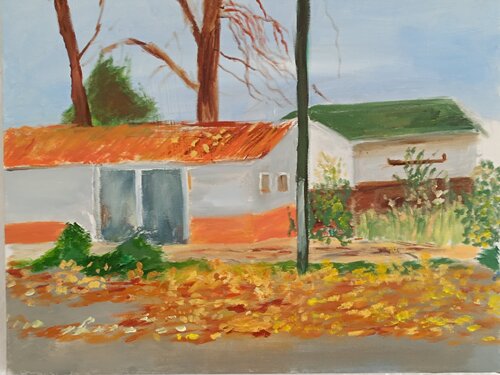 Häuser am See di Andreas Reis, Pittura in vendita su Singulart