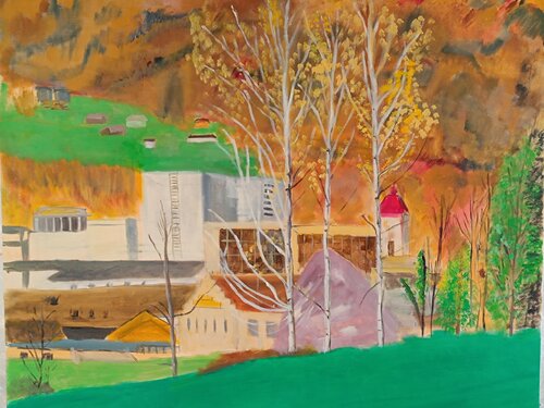Blick auf Bad Reichenhall di Andreas Reis, Pittura in vendita su Singulart
