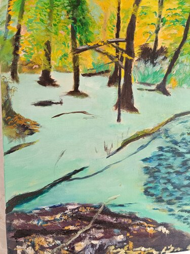 Sumpf im Wald van Andreas Reis, Schilderij te koop op Singulart