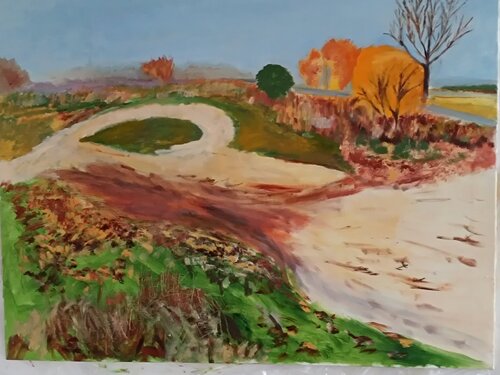 Landschaft im Herbst by Andreas Reis, Painting for Sale on Singulart