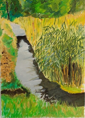 Kleiner Bach de Andreas Reis, Pintura a la venta en Singulart