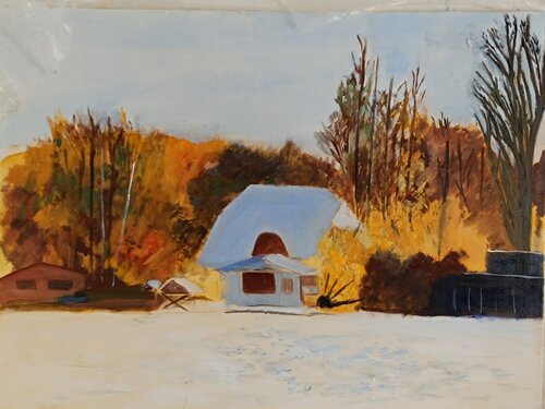 Seeufer im Winter de Andreas Reis, Pintura a la venta en Singulart