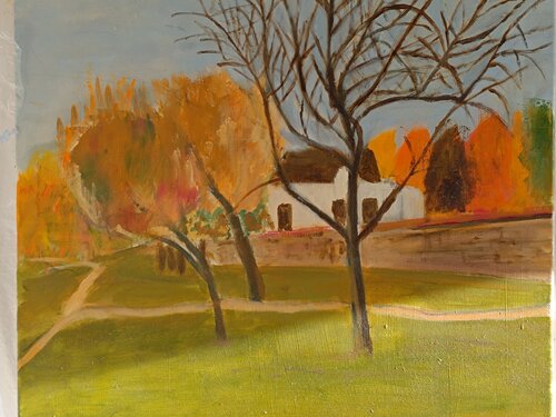 Park in Burghausen van Andreas Reis, Schilderij te koop op Singulart