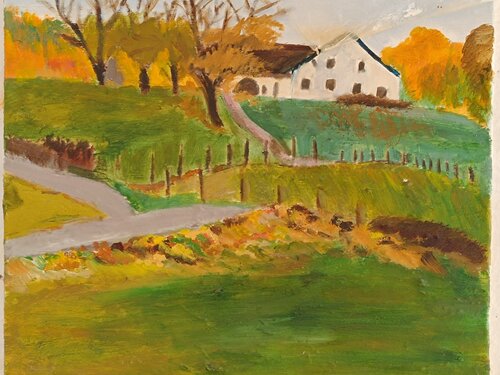 Park in Burghausen II by Andreas Reis, 회화 for Sale on Singulart