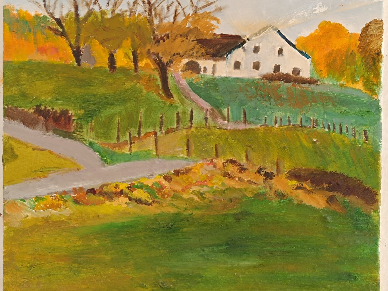 Park in Burghausen II Andreas Reis Original painting for sale