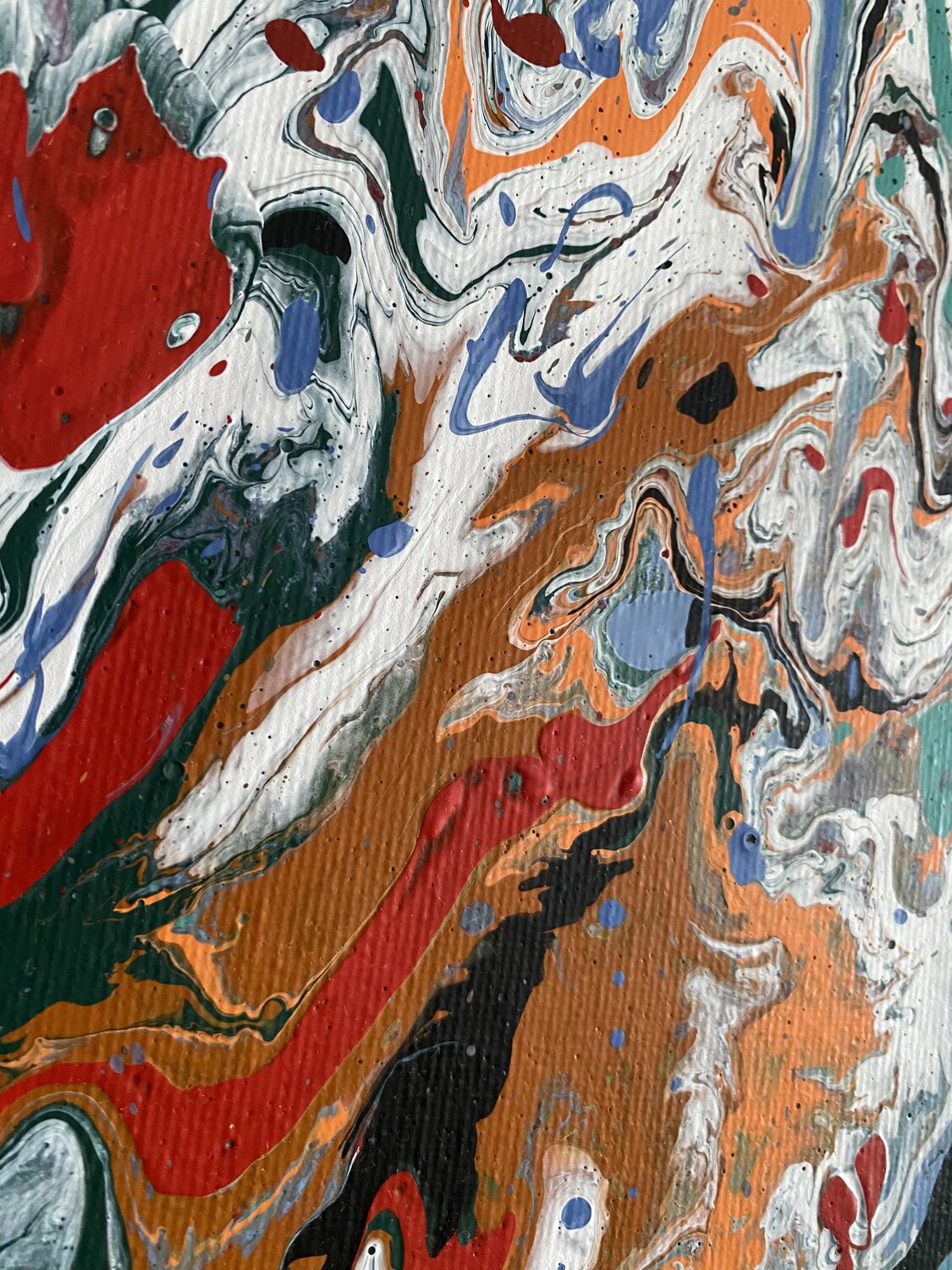 油彩画 Jiri Votruba作 抽象画 白 ホワイト
