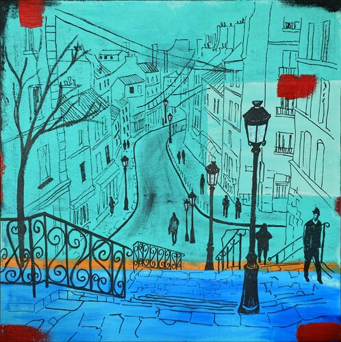 Walkers in Paris Pedro Pasquin