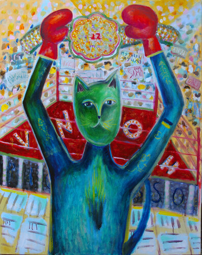 Ukraine Cat ( Putin Xuylo ) van Andrew Osta, Schilderij te koop op Singulart