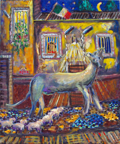 Street Dog Family van Andrew Osta, Schilderij te koop op Singulart