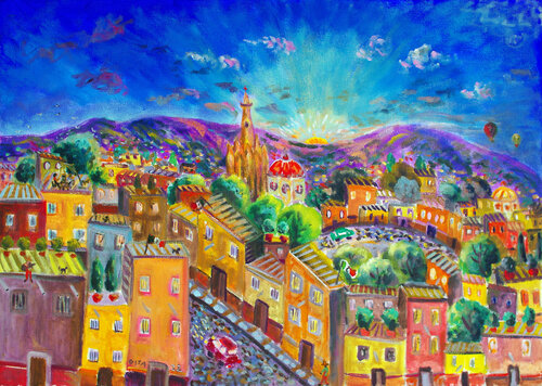 San Miguel Morning di Andrew Osta, Pittura in vendita su Singulart