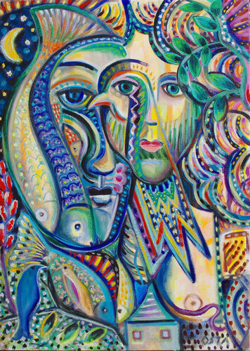 The Couple di Andrew Osta, Pittura in vendita su Singulart