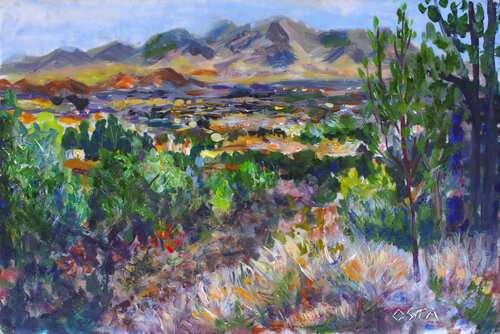 San Andres Huayapam Oaxaca Landscape van Andrew Osta, Schilderij te koop op Singulart