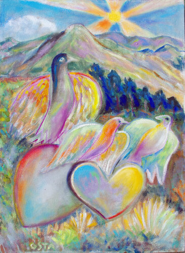 Oaxacan Birds di Andrew Osta, Pittura in vendita su Singulart