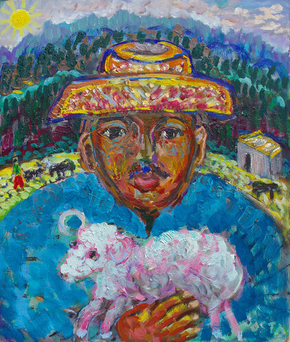 Campesino (Mexican Farmer) di Andrew Osta, Pittura in vendita su Singulart