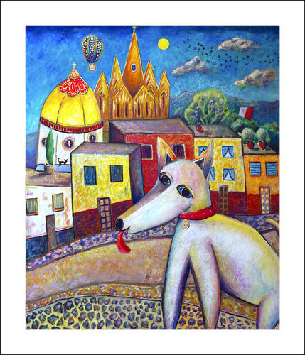 White Dog von Andrew Osta, Druck kaufen auf Singulart