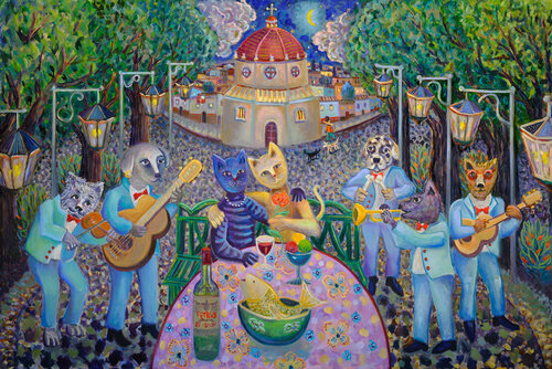 San Miguel Cats von Andrew Osta, Malerei kaufen auf Singulart